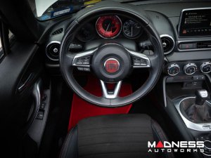 FIAT 124 Floor Mats - Red Carpet w/ Black Scorpion